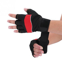 Load image into Gallery viewer, Men Women PU Fitness Gloves Half Finger Weight Lifting Gloves